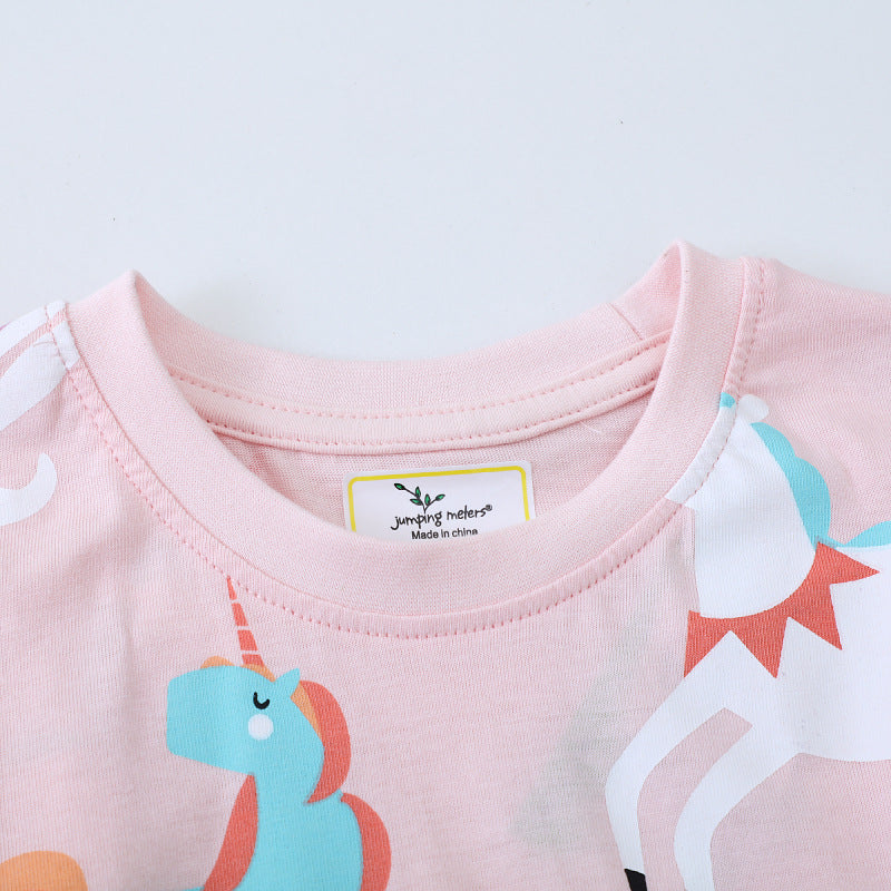 Mädchen T-Shirt mit buntem Einhorn-Design R&B