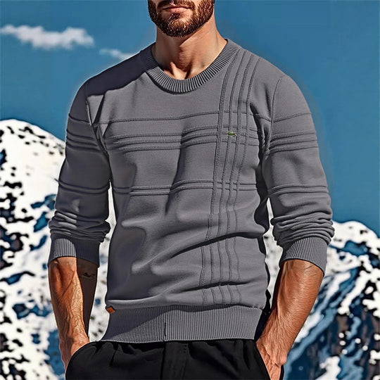 Herren stylischer Strickpullover mit einzigartigen Texturdetails R&B