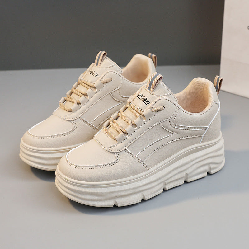 Damen modische Plateau Sneakers mit dämpfender Laufsohle und atmungsaktivem Obermaterial R&B