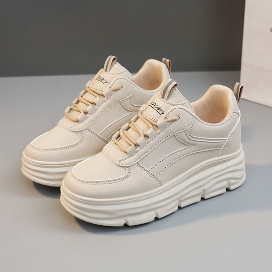 Damen modische Plateau Sneakers mit dämpfender Laufsohle und atmungsaktivem Obermaterial R&B