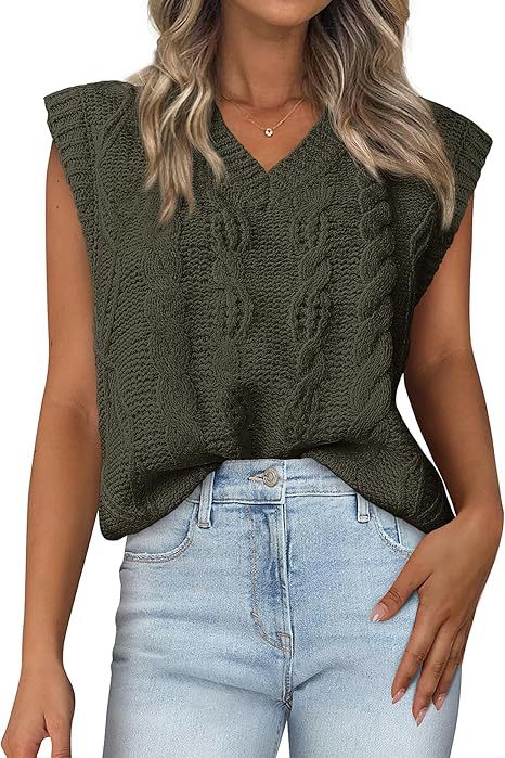 Damen Strickoberteil mit V-Ausschnitt und strukturiertem Muster R&B