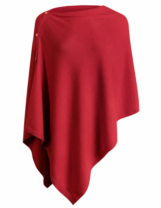 Damen vielseitiger Poncho aus hochwertiger Materialmischung R&B