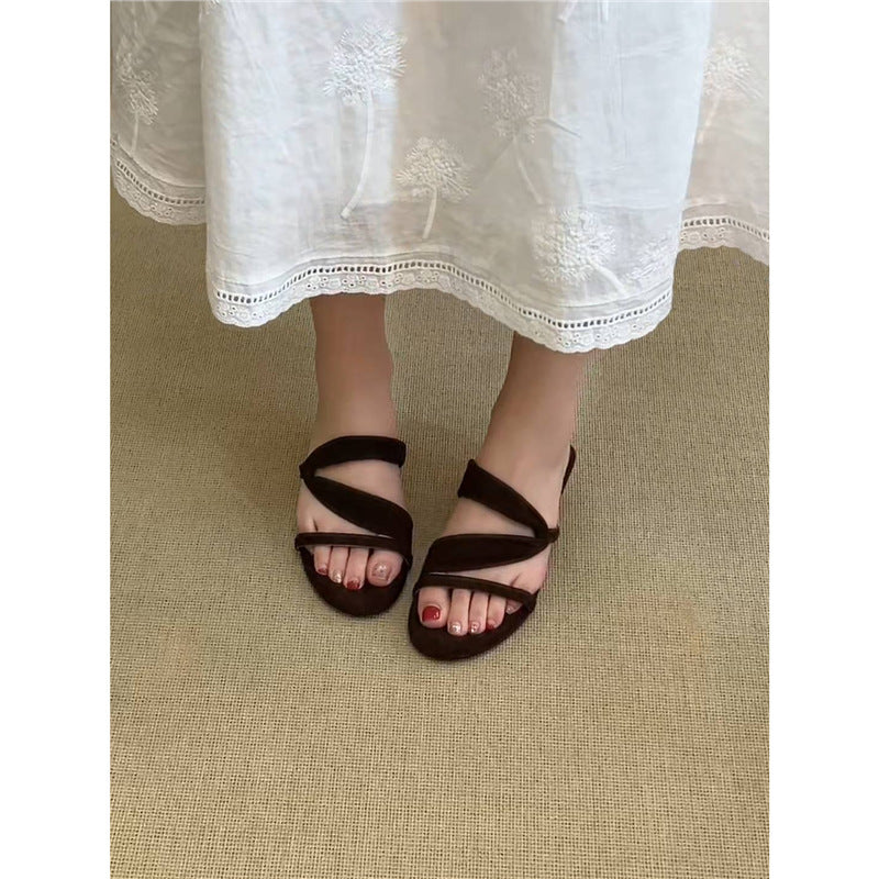 Damen komfortable Zehentrenner-Sandalen mit elegantem Riemendesign R&B