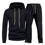 Herren Freizeit-Hoodie und Jogginghose-Set mit strukturiertem Design R&B
