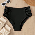 Damen Hochtailliertes Bikiniunterteil mit elegantem Rüschendetail