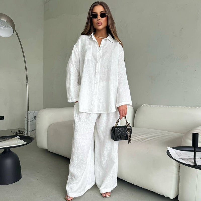 Damen luftiges Loungewear-Set mit weitem Schnitt R&B