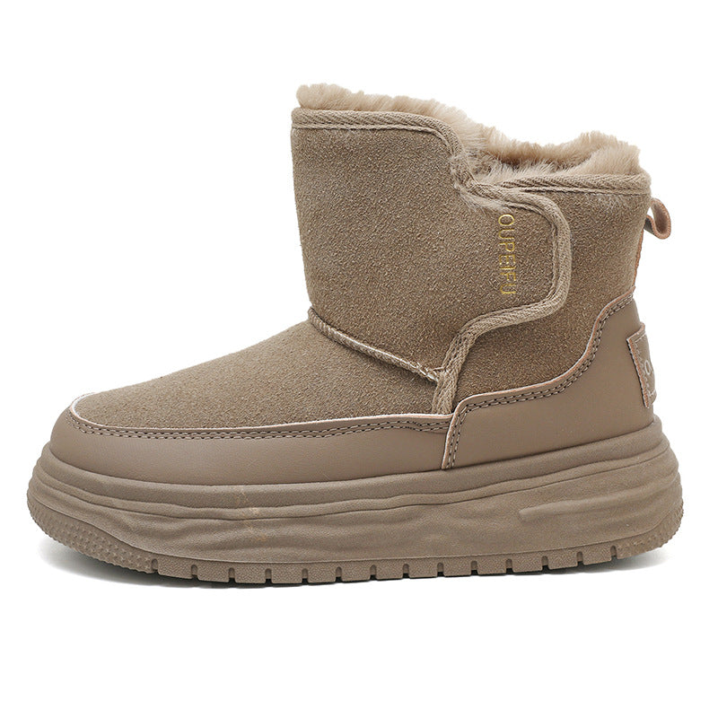 Damen warme Winterboots mit kuscheligem Innenfutter und robustem Profil R&B