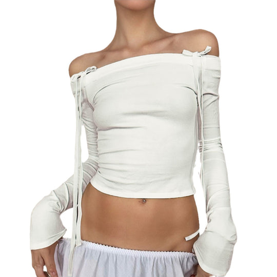 Damen eleganter Choker mit floralen Details und Satinband R&B