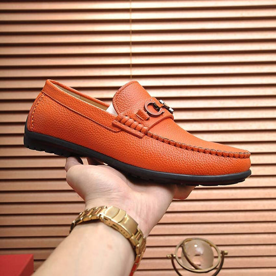 Herren Mokassins mit luxuriösem Leder und elegantem Zierdetail R&B