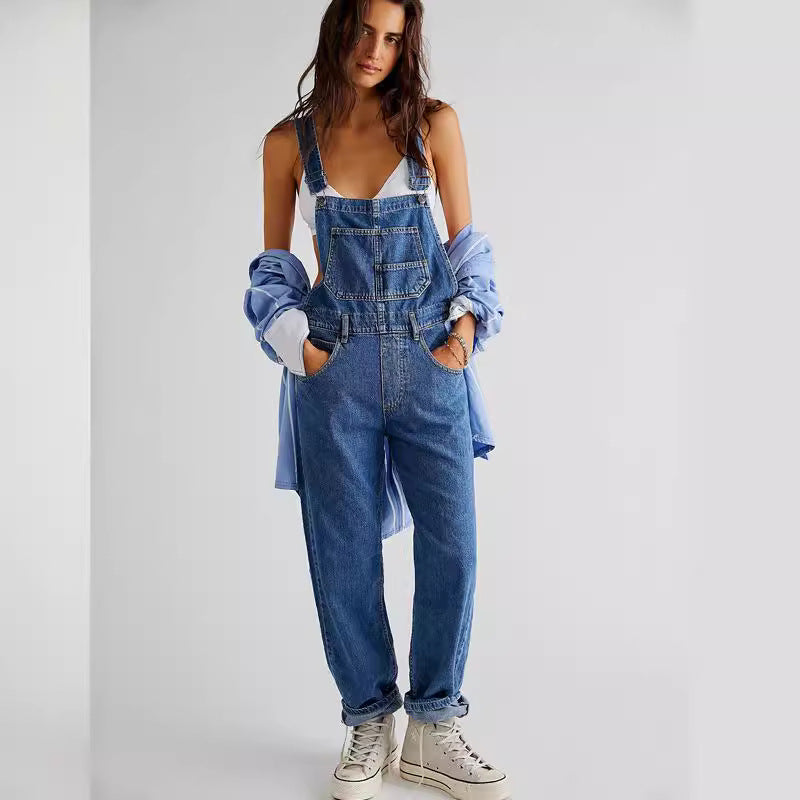 Damen Latzhose im lässigen Schnitt mit trendigen Details R&B