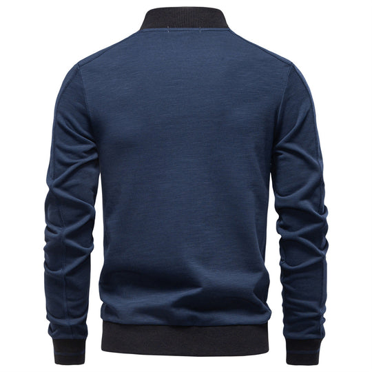 Herren Sportjacke mit modischem Stehkragen und elastischem Bund R&B