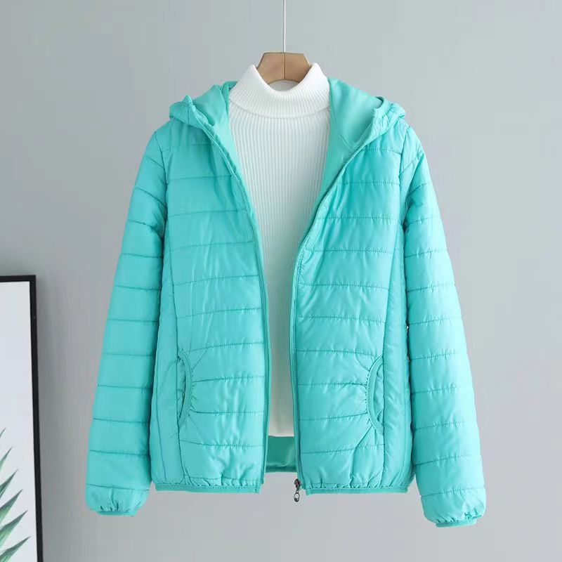 Damen gesteppte Übergangsjacke mit praktischen Taschen und Kapuze R&B