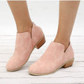 Damen nan elegante Kurzstiefelette aus Wildlederimitat mit verdecktem Fersenreißverschluss und gepolsterter Komfortinnensohle R&B