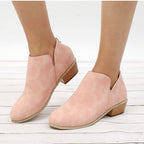 Damen nan elegante Kurzstiefelette aus Wildlederimitat mit verdecktem Fersenreißverschluss und gepolsterter Komfortinnensohle R&B