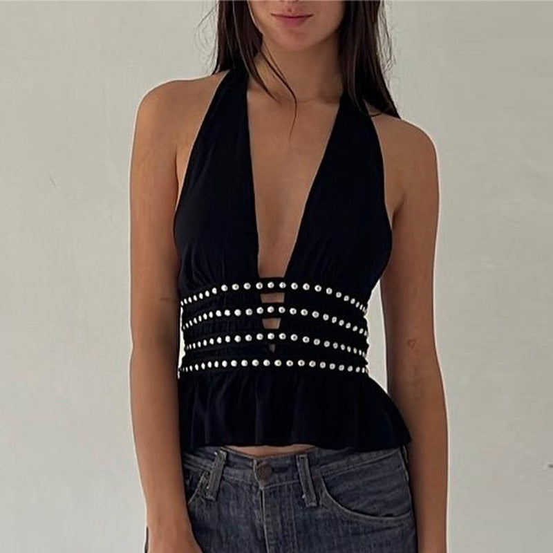 Damen Off-Shoulder Top mit zarten Spitzenakzenten R&B