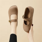 Damen elegante Ballerinas mit modischem Riemchen und zeitloser Schnalle R&B