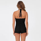 Damen Sportliches Set mit tailliertem Top und Shorts R&B