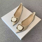 Damen elegante Ballerinas mit modischem Schmuckdetail und komfortablem Fußbett R&B