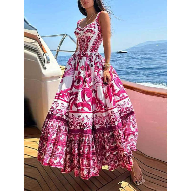 Damen Maxikleid mit elegantem, floralen Print R&B