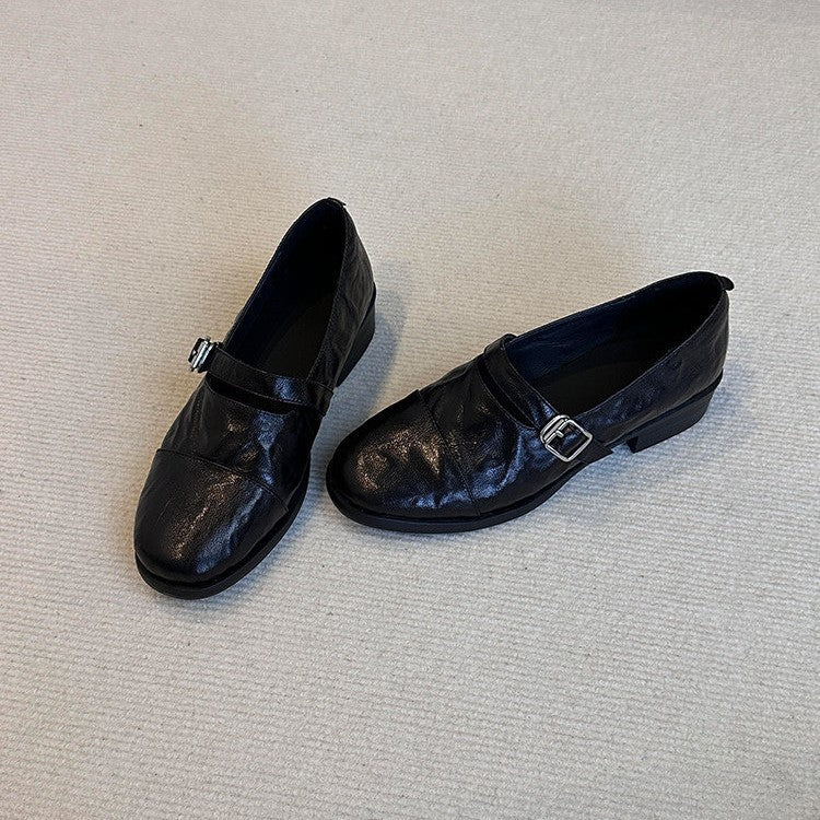 Damen Elegante Mokassins mit dekorativem Riemchen