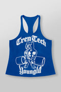 Herren nan figurbetontes Fitness-Tanktop mit Bulldoggen-Grafik und extra tiefen Armausschnitten R&B