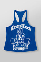 Herren nan figurbetontes Fitness-Tanktop mit Bulldoggen-Grafik und extra tiefen Armausschnitten R&B