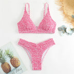Damen Triangel-Bikini-Set mit gerafftem Detail R&B