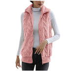 Damen kuschelige Fleecejacke mit Stehkragen und praktischen Taschen R&B