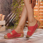 Damen Bequeme Zehentrenner-Sandalen mit verstellbaren Riemen und anatomischem Fußbett R&B