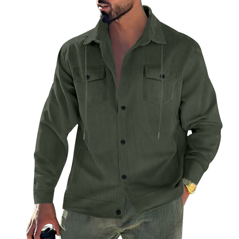 Herren Cord-Jacke mit praktischen Taschen und klassischem Schnitt R&B