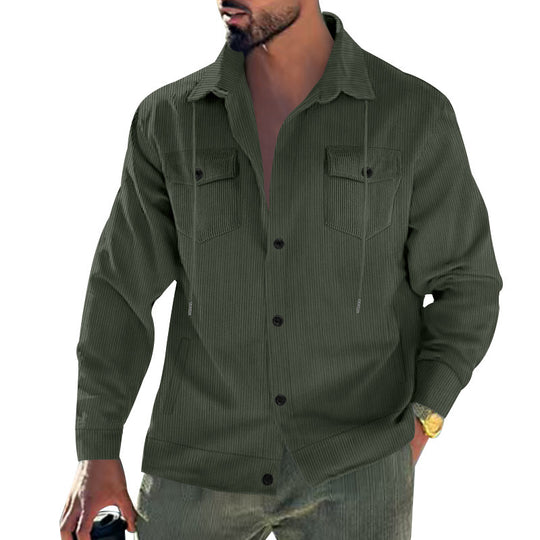 Herren Cord-Jacke mit praktischen Taschen und klassischem Schnitt R&B