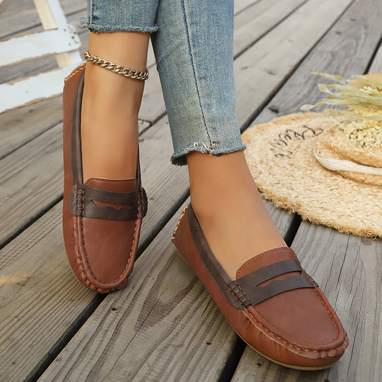 Damen Mokassin-Schuhe mit eleganter Lederverarbeitung R&B