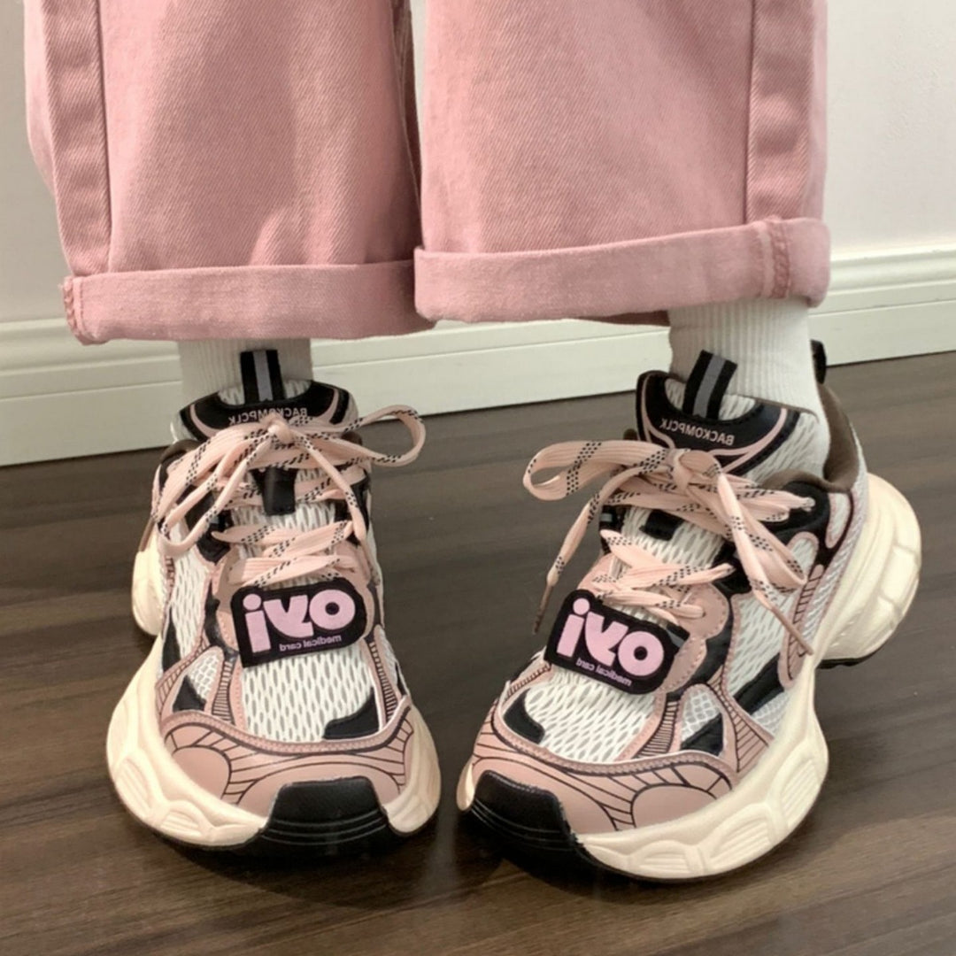 Damen Sportliche Sneakers mit atmungsaktivem Mesh und rutschfester Sohle R&B
