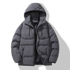 Herren isolierte Übergangsjacke mit Druckknopf und hochklappbarem Kragen