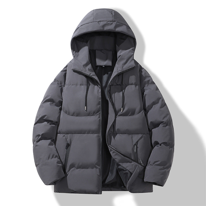 Herren isolierte Übergangsjacke mit Druckknopf und hochklappbarem Kragen