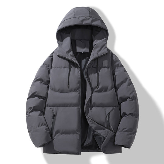Herren isolierte Übergangsjacke mit Druckknopf und hochklappbarem Kragen R&B
