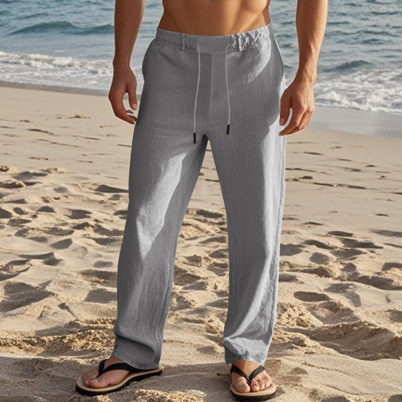 Herren Bequeme Strandhose mit verstellbarem Kordelzug und leichten Materialien R&B