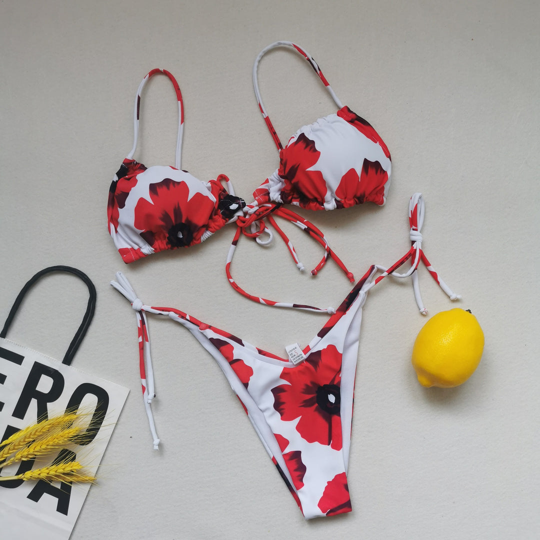 Damen Triangel-Bikini mit regulierbaren Bindebändern R&B
