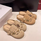 Damen Clogs mit modischem Riemendesign und verspieltem Dekor R&B