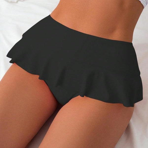 Damen Badeset mit eleganter Rüsche und hohem Taille R&B