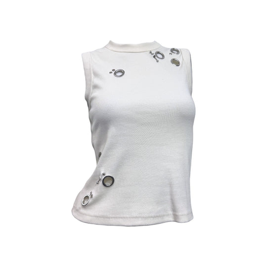 Damen Sportliches Oberteil mit dekorativen Ösen R&B
