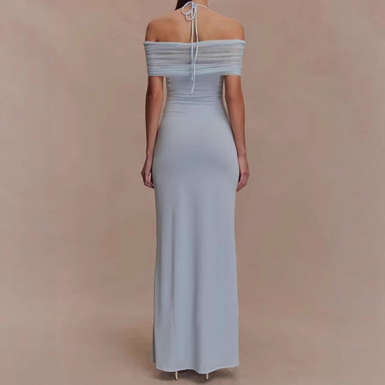 Damen Elegantes Maxikleid mit raffiniertem Schulterdesign R&B