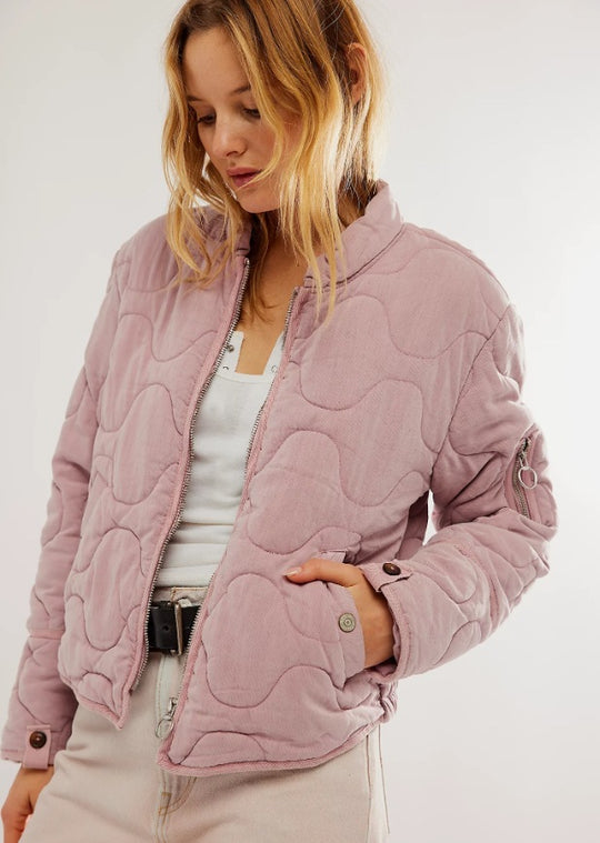 Damen gesteppte Bomberjacke R&B