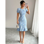 Damen Etuikleid mit floralen Stickereien R&B