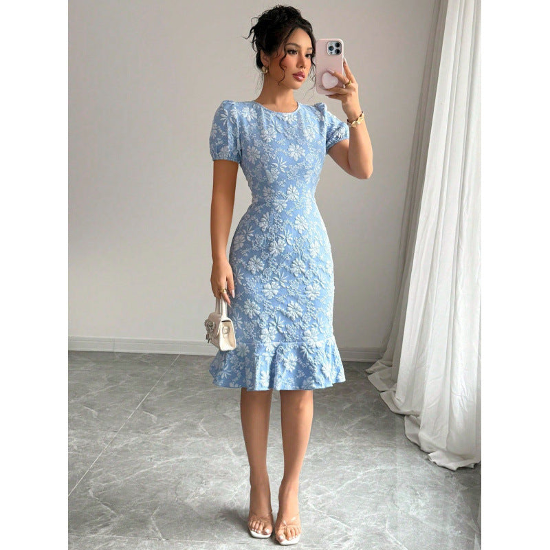 Damen Etuikleid mit floralen Stickereien R&B