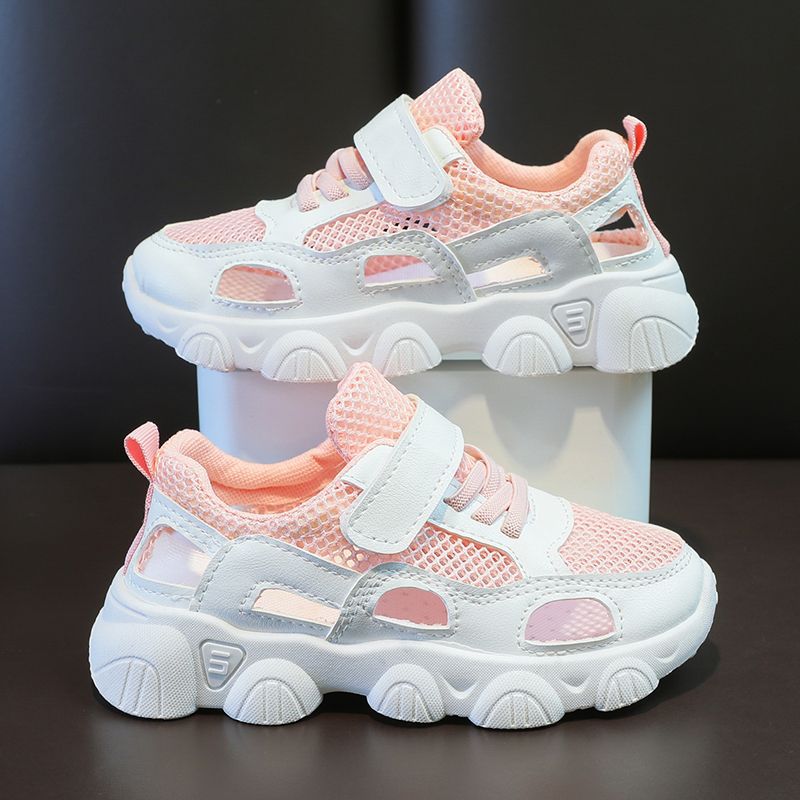 Damen modische Sneakers mit atmungsaktiver Mesh-Oberfläche und verstellbarem Klettverschluss R&B