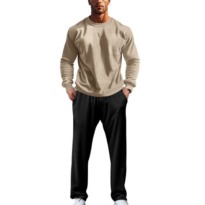 Herren Bequemer und eleganter Freizeitanzug mit praktischen Taschen und elastischem Bund R&B
