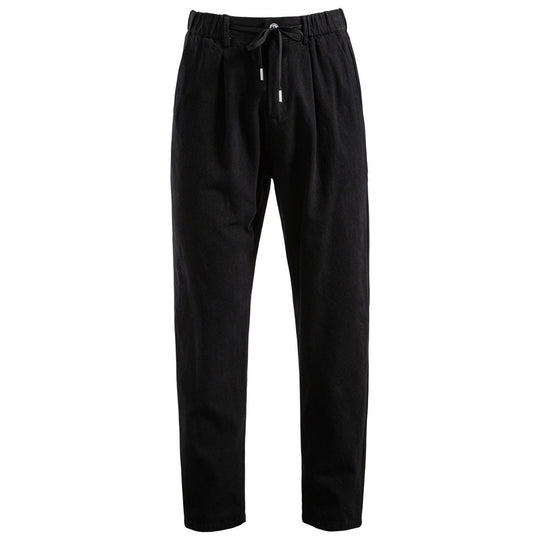 Herren nan lässige Bundfaltenhose mit elastischem Tunnelzugbund und schmal zulaufendem Bein R&B