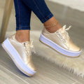 R&B | High Plateau Sneaker Gold