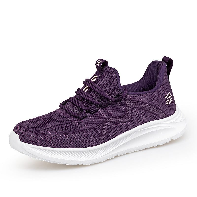 Damen nan atmungsaktiver Strick-Sneaker mit Memoryschaum Innensohle und stoßdämpfender EVA-Zwischensohle R&B